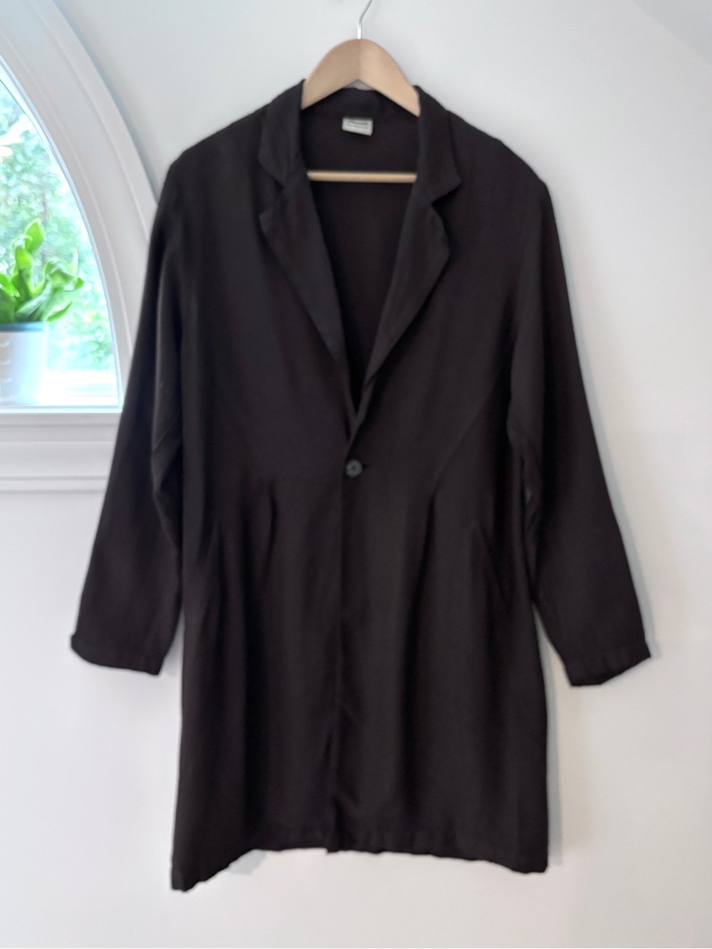 CP Shades Rare Vintage Brown Long Line Blazer Jacket Topper Car Coat Womens S